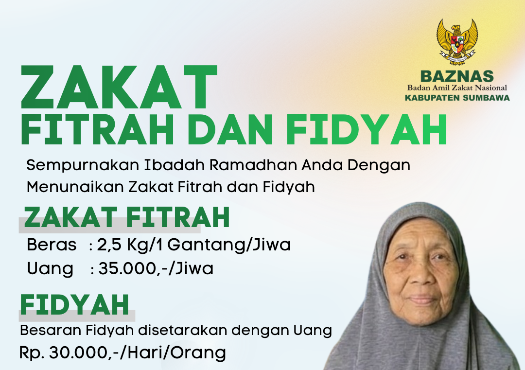 Zakat Fitrah dan Fidyah 1447 H