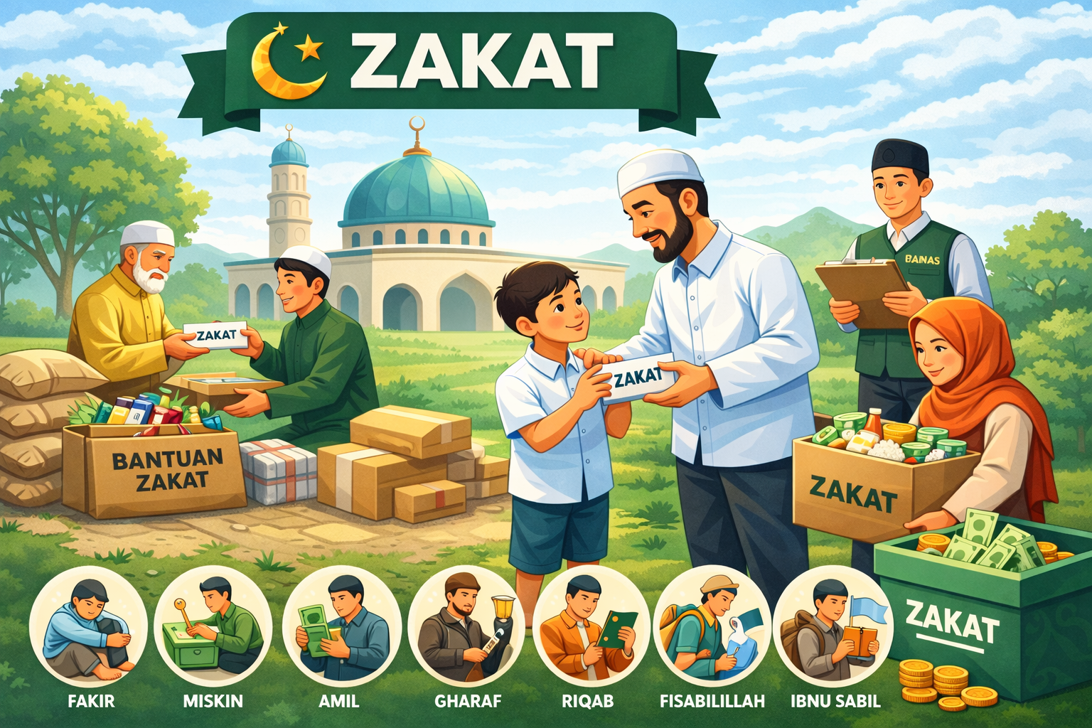 8 Golongan Penerima Zakat Menurut Al-Quran dan Hadist