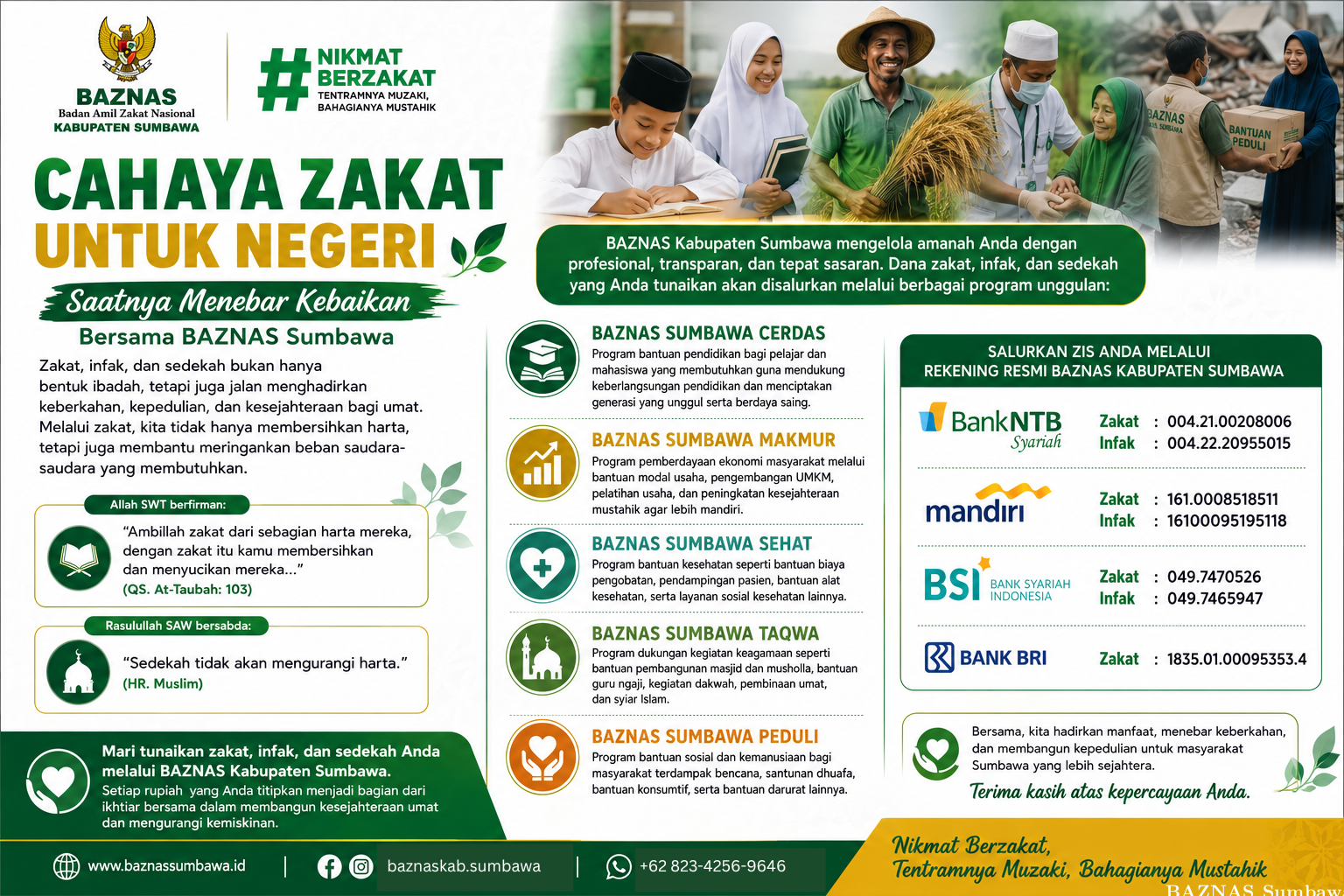 Cahaya Zakat untuk Negeri: Saatnya Menebar Kebaikan Bersama BAZNAS Kabupaten Sumbawa